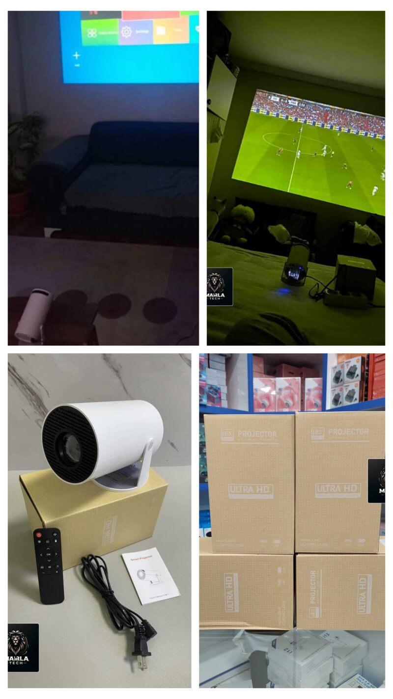 Taşınabilir Android Projeksiyon Wifi Destekli Akıllı Sinema Projektör Ultra HD - Görsel 5