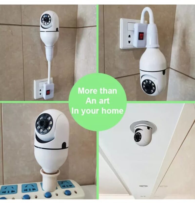 Ampul Kamera 360 Panoramik Gece Görüşlü Wifi - Görsel 5