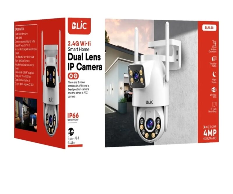 BLM-58 Dual Lens 2.4G Wi-fi 4 Mp Ultra Hd Ip Kamera - Görsel 4