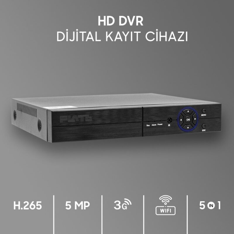Plato PL-21065 6 in 1 4 Kanal 1080N DVR Kayıt Cihazı (5 MP Destekli) (H265) - Görsel 3